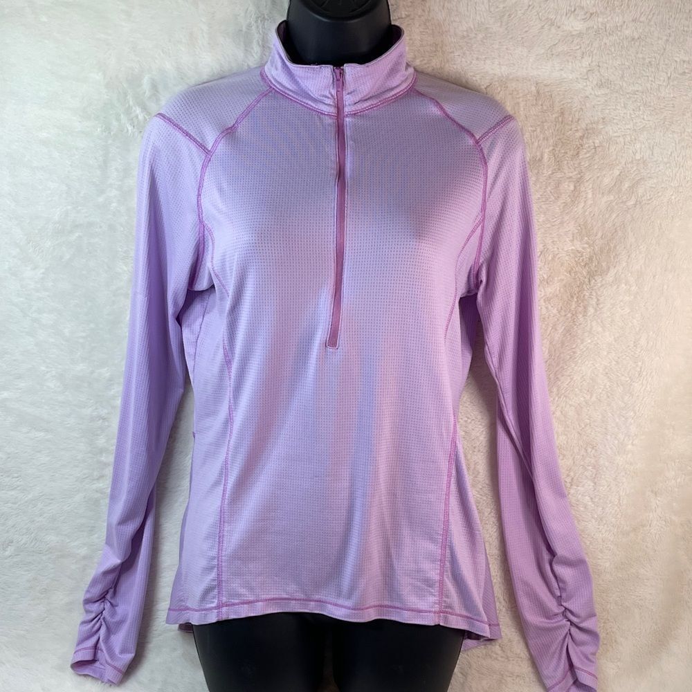 Lija Lavender Long Sleeve Athletic Top – Half Zip | Size M